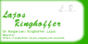 lajos ringhoffer business card